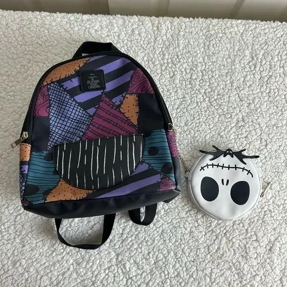 Disney The Nightmare Before Christmas Mini Backpack Jack Skellington Coin Purse - Picture 1 of 9